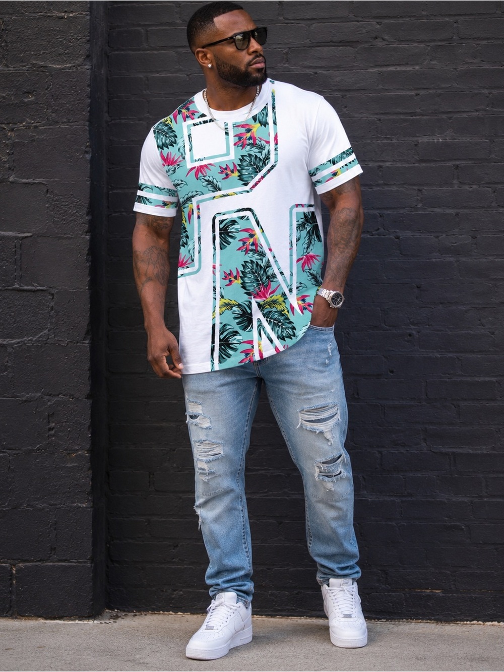 Parish Nation 3X Tropical Floral‎ PN Graphic T-Shirt 100% Cotton